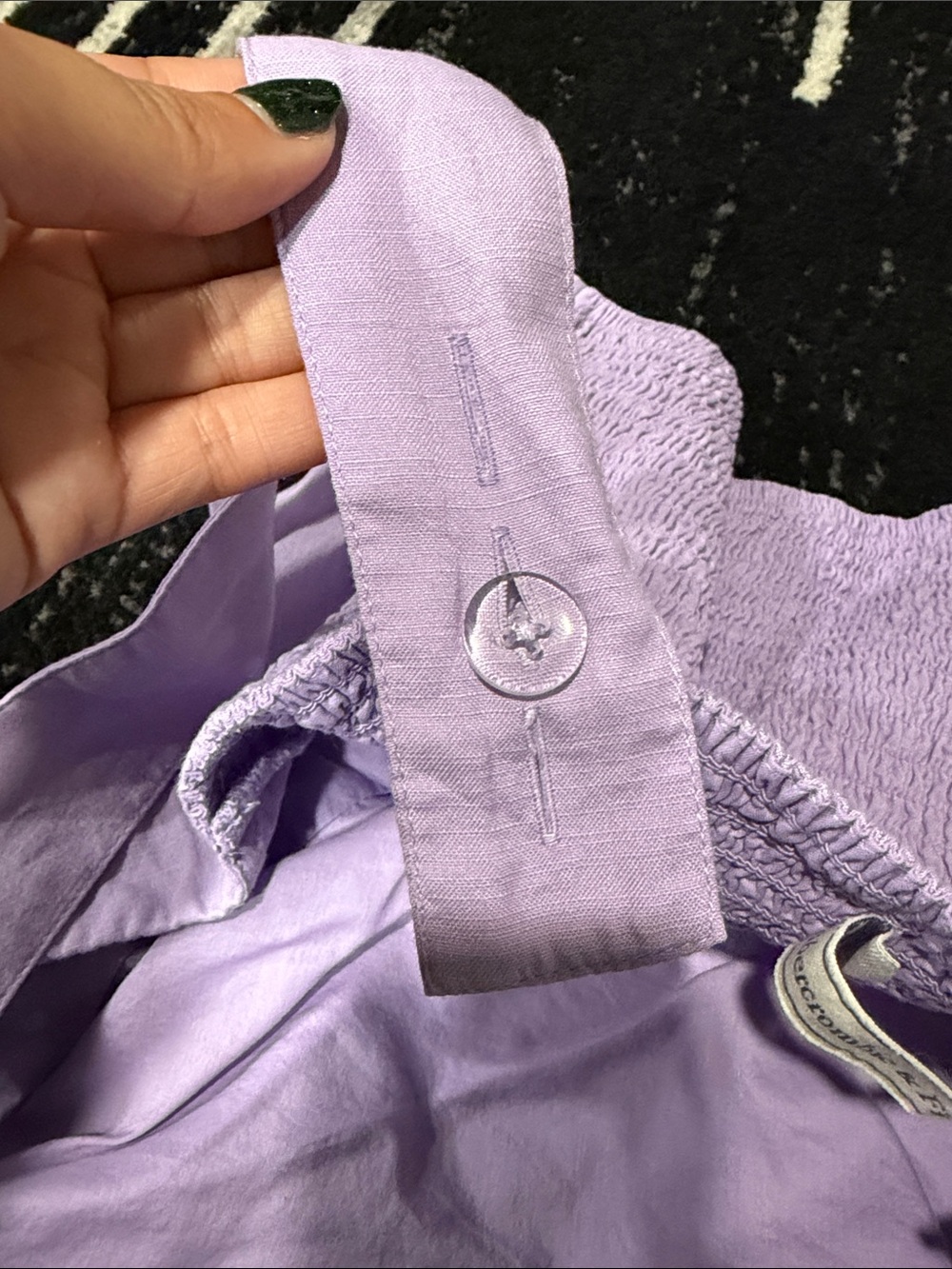 Abercrombie Lavender Linen Cropped Tank Top - Picture 4 of 4